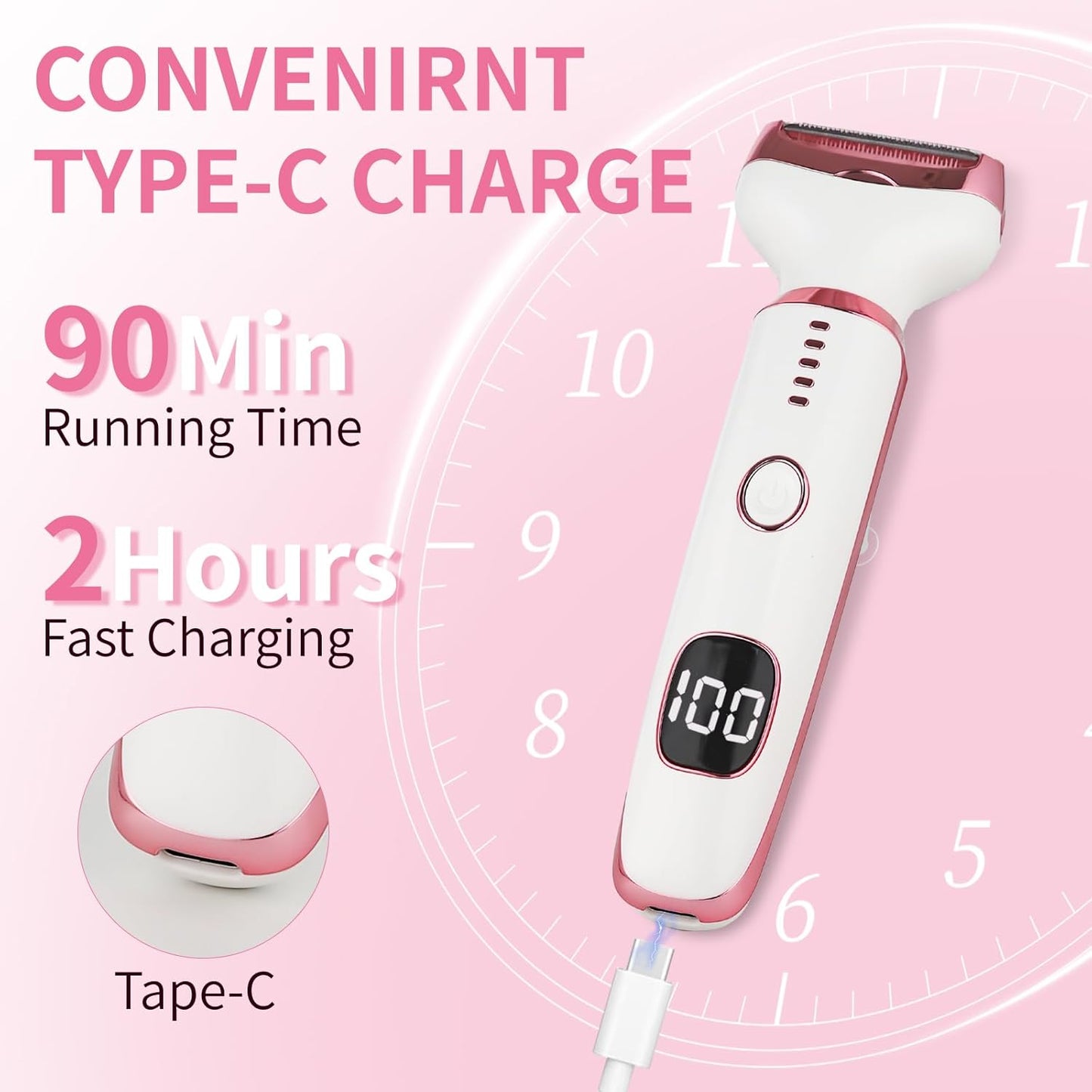 Next gen 4-in-1 Shaver with LED Display and Waterproof