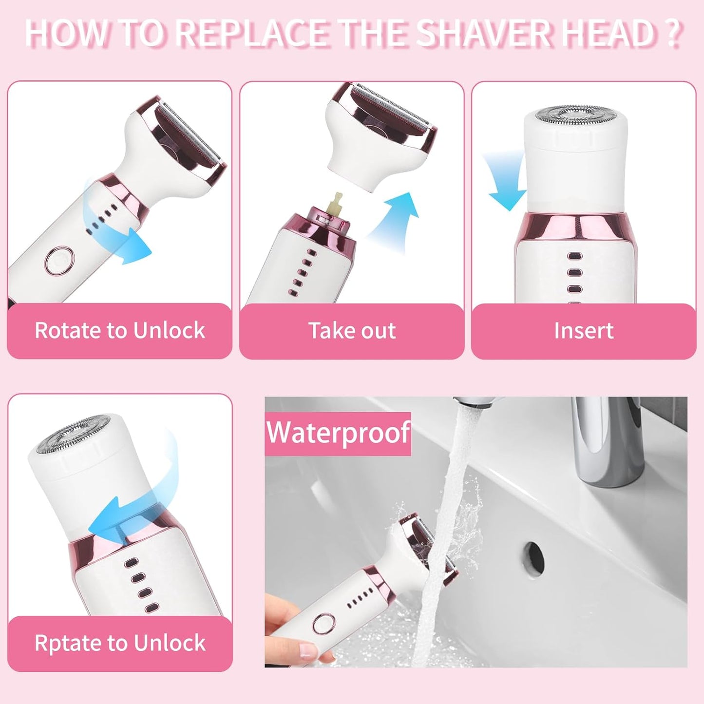 Next gen 4-in-1 Shaver with LED Display and Waterproof