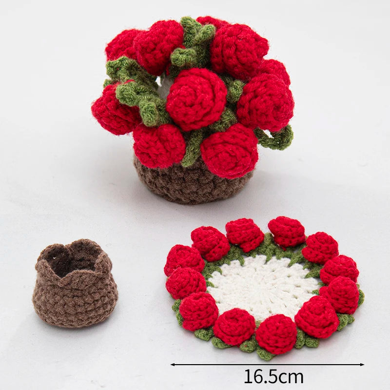 Handmade Crochet Bouquet Coaster