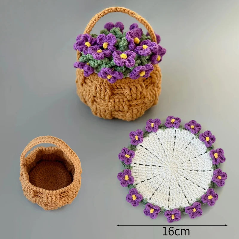 Handmade Crochet Bouquet Coaster