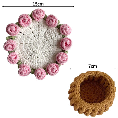 Handmade Crochet Bouquet Coaster