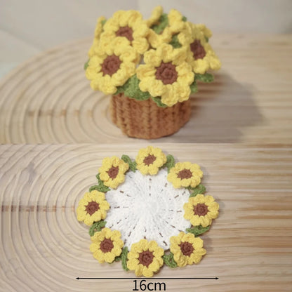 Handmade Crochet Bouquet Coaster