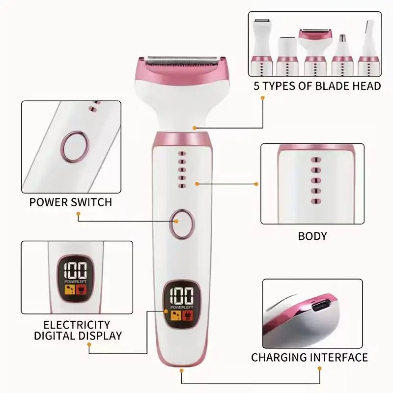 Next gen 4-in-1 Shaver with LED Display and Waterproof